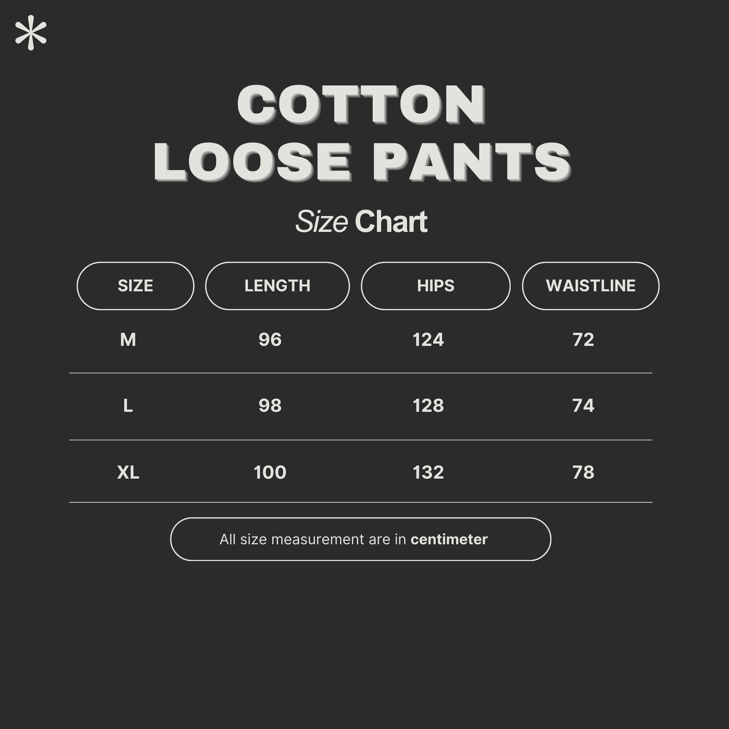 Cotton Straight Loose Pants